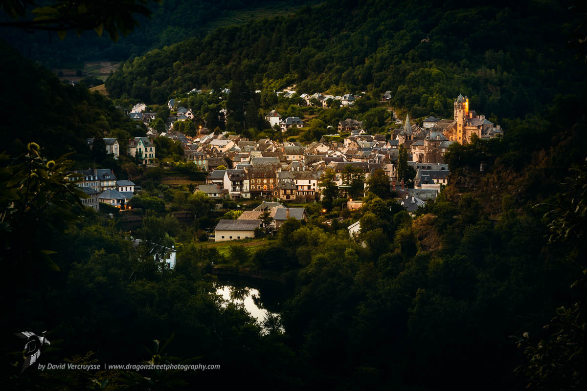 Estaing by night, Aveyron, France