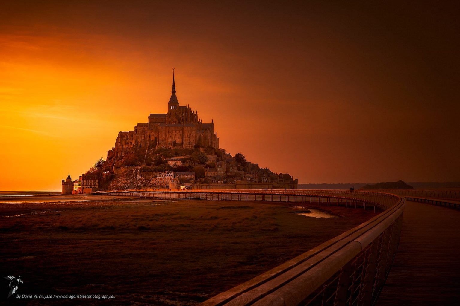 Coucher de soleil au Mont Saint Michel