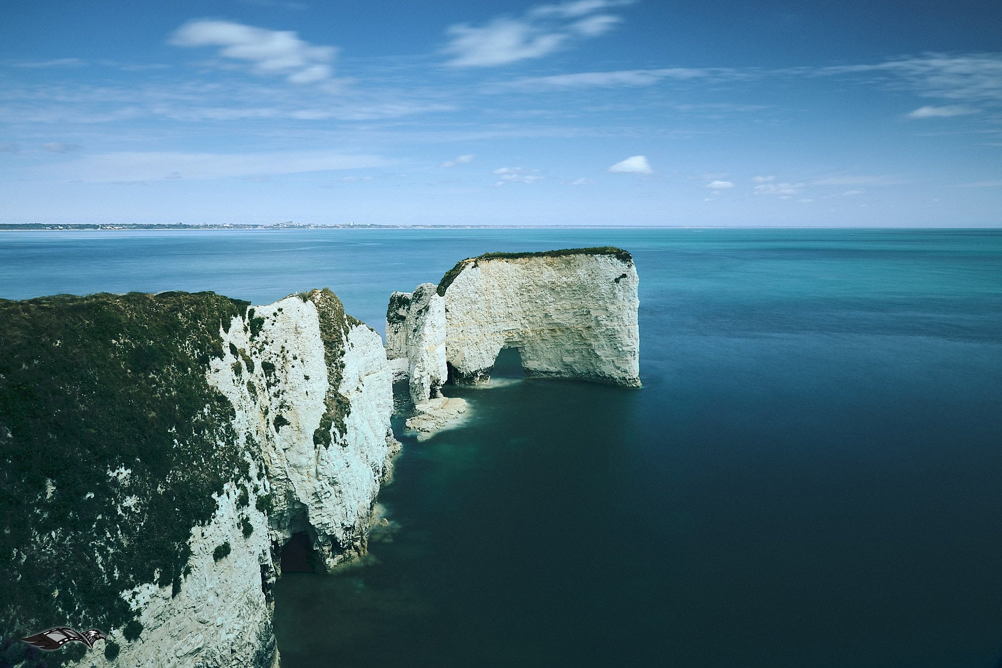 Old Harry Rocks, la Jurassic Coast (Dorset et Devon) England. Représentation du Silence et vide dans la narration visuelle.